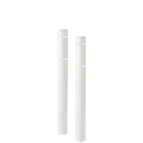 BollardGard 4" x 52" 2-Pack Bollard Cover - High Visibility - Innoplast (White White Tape) - color: White White Tape, size: 2-Pack