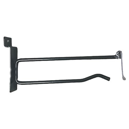 Only Hangers Black Slatwall Scanner Hooks with Clear Price/Label Holder (50, 4") - size: 4 Inch