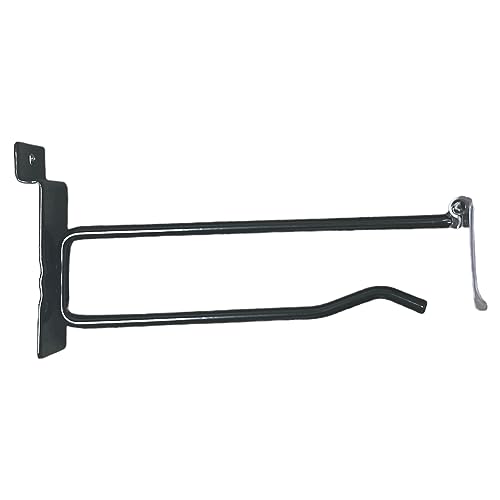 Only Hangers Black Slatwall Scanner Hooks with Clear Price/Label Holder (50, 8") - size: 8 Inch