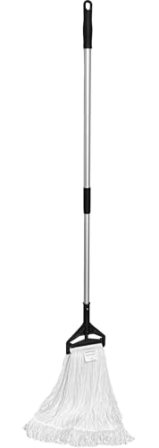Professional Nylon Looped-End Wax Mop (3 Pack) - Medium Size with Narrow Band - size: Medium