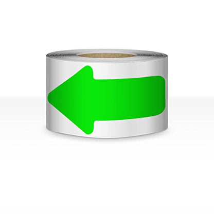 EVQ Green Arrow Floor Sticker Tape 2 x 4 Inch Directional Vinyl 200 PCS - color: Green, size: 2"×4"