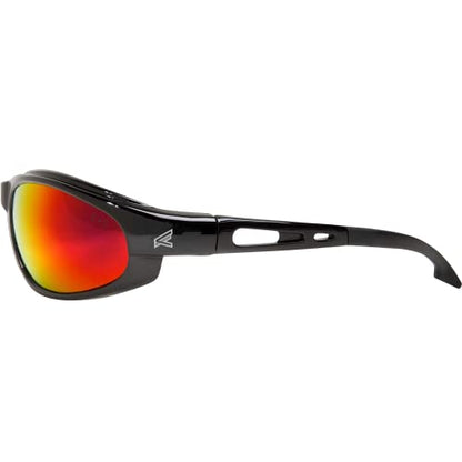 Edge SW111 Dakura Wrap-Around Safety Glasses - color: Aqua Precision Red Mirror, size: One Size (Pack of 2), style: Standard