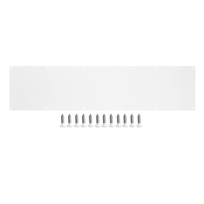 Door Metal Kick Plate 10x28 inches Aluminum Plates White - color: White, size: 28inches