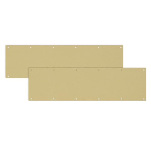 Docik 2 Pack Door Kick Plate, 8 x 34 Inch, 5052 Aluminum, 17 Ga Thickness, Gold, Decorative Metal Door Plates for Bottom of Interior and Exterior Doors - color: Gold, size: 8 x 34 Inch