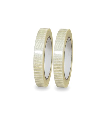 Mesh Fiberglass Strapping Tape Heavy Duty Clear Packing 1/2 Inch x 38 Yards - size: 1/2in x 35yard