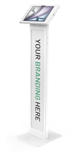 Compulocks iPad Air M2/M3/M4 11", Apex Enclosure Brandable Floor Stand - White - color: White, size: iPad Air M2 11" (2024), Apex