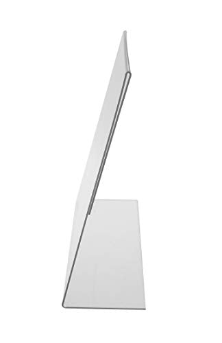 Marketing Holders 2 Pack Acrylic Sign Holder for 11" x 8.5" Printed Materials Clear Slant Back Side Load Graphic Image Display for Counters in Reception Areas Lobbies and Business Offices - size: 11"w x 8.5"h