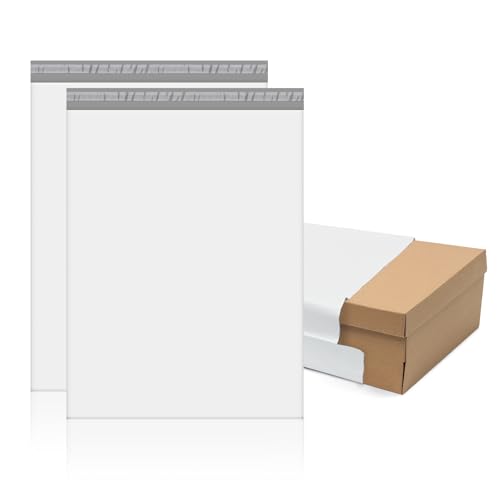 Fuxury Poly Mailers 17.7x22" 25 Pcs,XL Shipping Bags for Clothing,White - color: White, size: 17.7x22" 25pcs