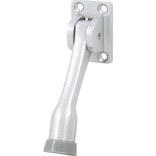 Stone Harbor Hardware Heavy-Duty Kick-Down Holder with 4 Screws, 4 Inches, Satin Chrome - color: Satin Chrome
