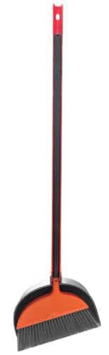 Lightweight Broom and Dust Pan Set, Adjustable Detachable Broom with Standing Dustpan, Collapsible Broom Dustpan Combo for Home Kitchen Cleaning
