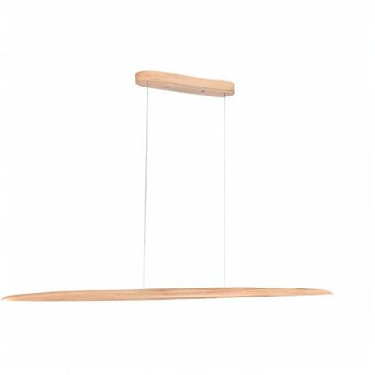 YISDESIGN 51" 36W Wood LED Linear Pendant Light Fixture Led Dining Room Light Dimmable Hanging Light Fixture for Dining Room Kitchen Island Pool Table Lights Natural Ash - color: Natural Ash, size: 51in