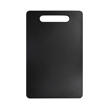 Fotouzy Plastic Utility Cutting Board with Handles, Food Safe PP Material, BPA Free, Dishwasher Safe, Thick Chopping Board, Large Size, Easy Grip Handle, for Kitchen (Black) - color: Black