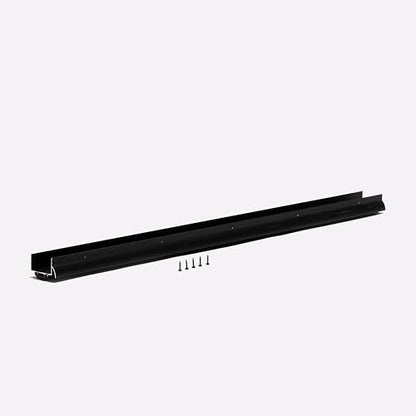 Heavy-Duty U-Shaped Door Bottom Seal Closer Fire Rated, Black Anodized, Clear Anodized, Weatherproof U-Shaped Door Bottom Seal (Black Anodized, 42) - size: 42"