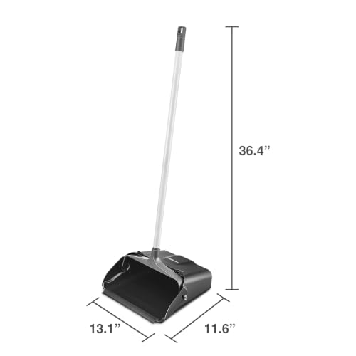 Coastwide Professional Heavy Duty Upright Dustpan, 36.4", Black