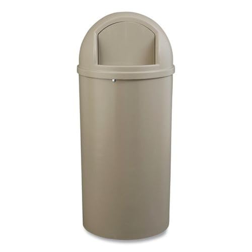 Rubbermaid Commercial Products Marshal Classic Trash Can, Beige, 25-Gallon - color: Beige, size: 25 gallon