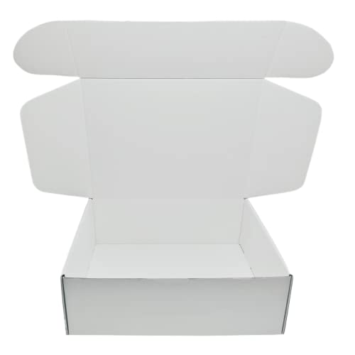 Small Corrugated Mailer Boxes 12x9x4 Inches (White,Pack of 5) - size: 12 x 9 x 4 Inch (Pack of 5)