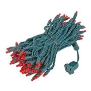 Novelty Lights 50ft 100 LED Red Christmas Lights, Green Wire String Lights - color: Red