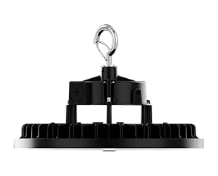 RAB Lighting H15XLB/480 UFO High Bay Lighting 240W LED High Bay Light Field Selectable Wattage and CCT 480V Black Industrial Warehouse Fixture IP65 0-10V Dimming DLC Premium (480, Volts)