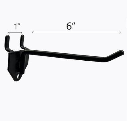 Eastern Tree 30 Packs 6" Metal Pegboard Hooks, Standard Peg Board Hooks is Fit to Standing Pegboard Display and Pegboard Panels - size: 6-Inch Hooks