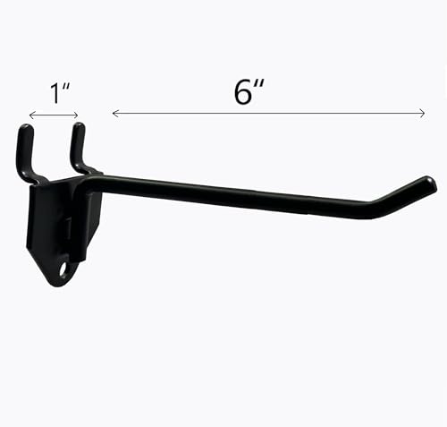 NectaCol 30 Packs 6-inch Long Metal Pegboard Hooks, Standard Hooks is Fit to Pegboard Panels - size: 6 Inch