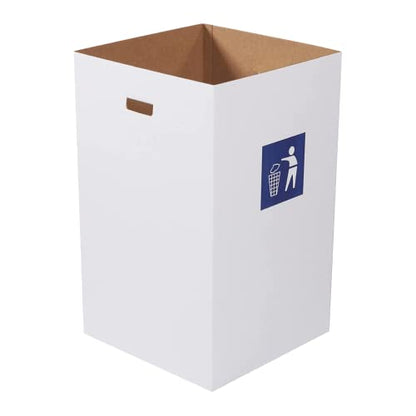 Box USA 40 Gallon 18" L x 18" W x 30" H 10-Pack Cardboard Trash Cans and Recycling Bins, Reusable or Disposable Pop Up Garbage Boxes for Parties, Outdoor Events, Heavy Duty, Waste - size: 40 Gallon 10-Pk, style: Waste