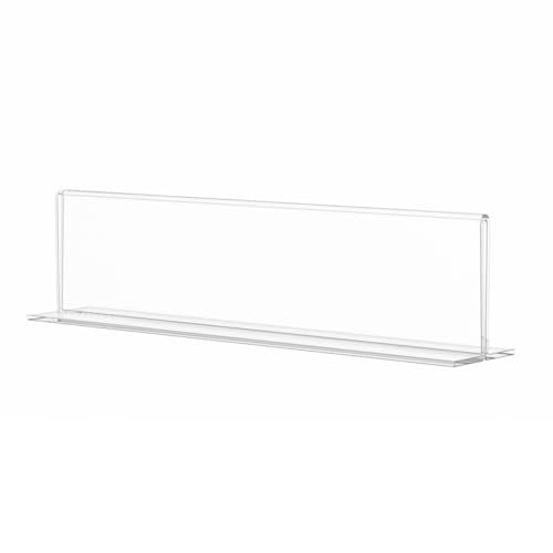 Marketing Holders 8" x 2" Name Plate Clear Desk Sign Holder Bottom Load Menu Pricing Deli Countertop Expo Event Sign Display Stand