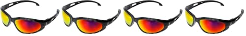 Edge SW111 Dakura Wrap-Around Safety Glasses - color: Aqua Precision Red Mirror, size: One Size, style: Standard