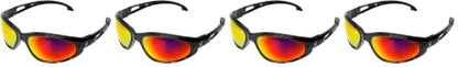 Edge SW111 Dakura Wrap-Around Safety Glasses - color: Aqua Precision Red Mirror, size: One Size, style: Standard