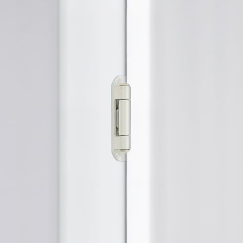 White Cabinet Hinges, 1/2 Inch Overlay, 4 Pack(2 Pairs) - color: White