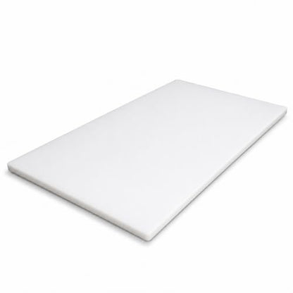 Commercial Cutting Board, Plastic Poly Kitchen Board Dishwasher Safe, Heavy Duty Food Prep Surface for Restaurant Use (20"L x 15"W x 0.57"Th) - color: White, size: 20"L x 15"W