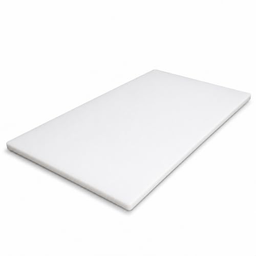 Commercial Cutting Board, Plastic Poly Kitchen Board Dishwasher Safe, Heavy Duty Food Prep Surface for Restaurant Use (20"L x 15"W x 0.57"Th) - color: White, size: 20"L x 15"W