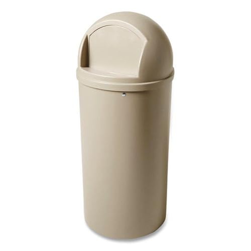 Rubbermaid Commercial Products Marshal Classic Trash Can, Beige, 25-Gallon - color: Beige, size: 25 gallon