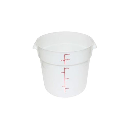 TrueCraftware- 18 Quart White Round Food Storage Container Polypropylene- Commercial Reusable Food Container Canister with Measurement Markings for Meal Prep Pantry Kitchen - size: 18 Quart