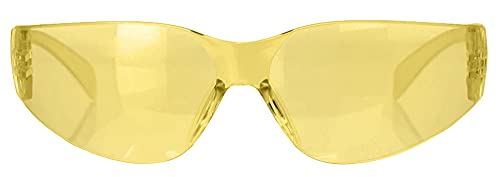 BISON LIFE Yellow Safety Glasses for Men & Women, ANSI Z87.1, 12 Pack - color: Yellow/Yellow
