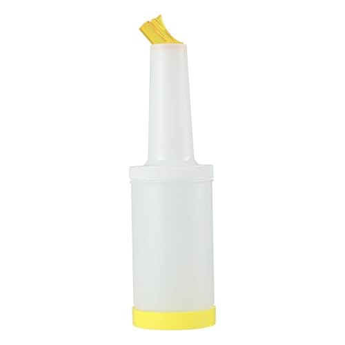 Restaurantware 1 qt Yellow Plastic Quick Pour Storage Container Bottle - color: Yellow, size: 32 Ounces