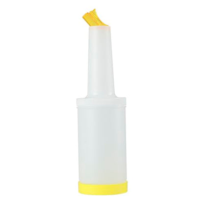 Restaurantware 1 qt Yellow Plastic Quick Pour Storage Container Bottle - color: Yellow, size: 32 Ounces