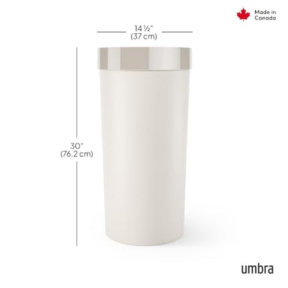 Umbra Vento Kitchen Trash Can, Open Top 16.5 Gallon Garbage Can, Sand - color: Sand