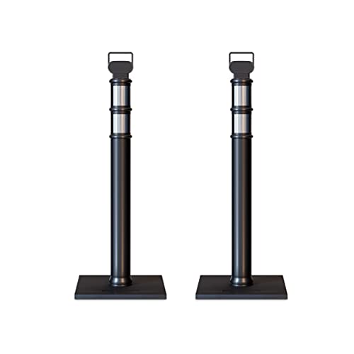Trafford Industrial 45-Inch Delineator Posts, Set of 2, Black - color: Black