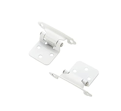 Ravinte White Cabinet Hinges, 1/2 Inch Overlay, 20 Pack (10 Pairs) - color: White