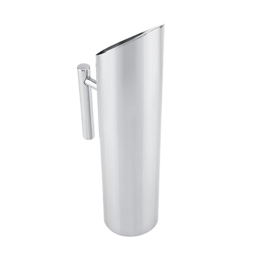 Eujgoov Stainless Steel Water Pitcher Silver Drink Carafe 1L 1.5L 2L with - size: 2L