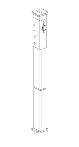 Von Duprin KR4954287 KR4954 SP28 Key Removable Steel Mullion, 7', 6"