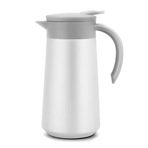 GearRoot 28oz Small Coffee Carafe Insulated Coffee Pot, White - color: White