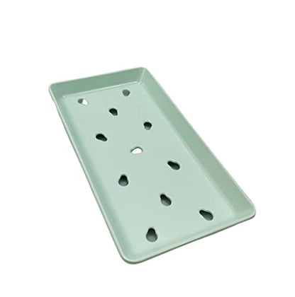 JapanBargain, Set of 8 Sushi Neta Case Plates with Drip Holes, 8.75"x5" Light Green Melamine Sushi Sashimi Raw Fish Display Trays, Restaurant & Commercial Quality, Durable Plastic, Dishwasher Safe