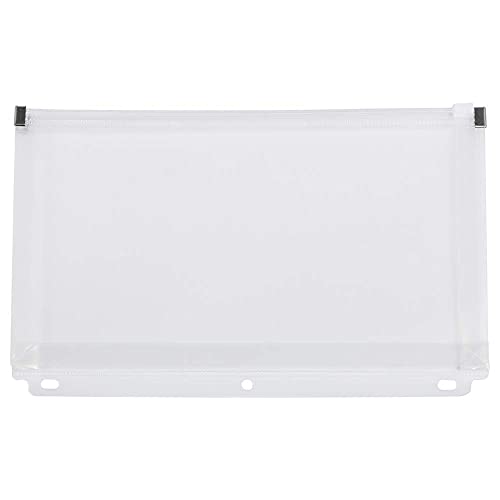 JAM PAPER Plastic 3 Hole Punch Binder Envelopes with Zip Closure - #10 Wallet Booklet - 6 x 9 1/2 - Clear - 12/Pack - color: Clear, size: 3 Hole Binder Pocket