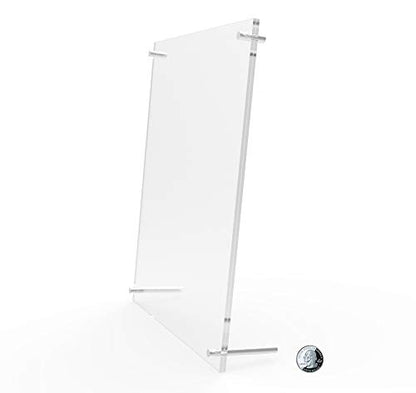 FixtureDisplays® 8.5 x 11" Acrylic Picture Frame Acrylic Sign Holder with Standoff Hardware 19010NEW-FBA
