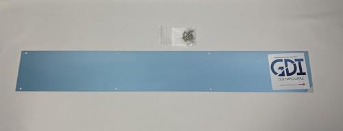 Door Kick Plate, 4" x 30", Fits 32" Doors, (Finish- Aluminum) Screw-Mount Installation, Square Corners, Metal Kick Plate for Bottom of Door Brand: GDI Hardware - color: Al- Aluminum, size: 4" x 30" - for 32" Door