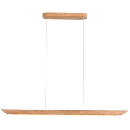 47" Wood Linear Pendant Light LED Pendant Lights Dimmable Pool Table Island Lights Modern Linear Chandeliers for Dining Room Kitchen Ceiling Pendant Lamp for Kitchen Island Pool Table Natural - color: Natural, size: 47IN