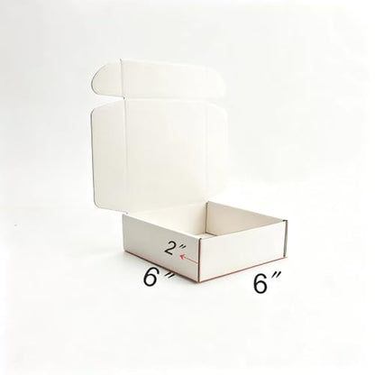 KAXILU White Cardboard Boxes Shipping Packaging Boxs 20pcs Shipping Boxs Suitable E-Commerce Packaging Small L6xW6xH2 inch - color: White-1, size: Small-L6xW6xH2 inch