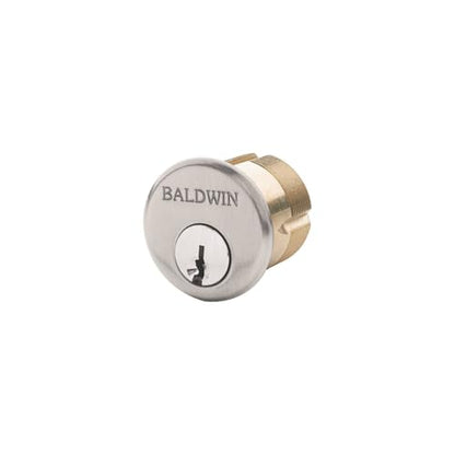 Baldwin 8323 1-1/4 Inch Mortise Cylinder C Keyway, Lifetime Satin Nickel - color: Lifetime Satin Nickel