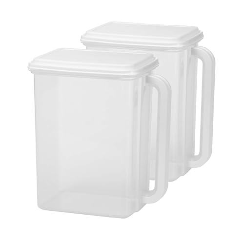 Buddeez Airtight Storage Dispenser - Easy Pour Spout for Cereal and Dry Food - BPA Free 46 Cup White/Clear